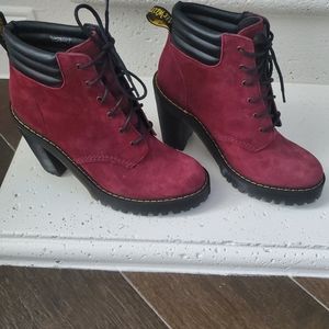 Dr Martens Persephone - Rare US Size 9 -  Dark Red/Burgundy Suede
